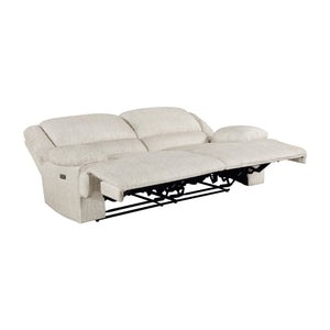 Vanta Textured Microfiber Power Double Reclining Sofa