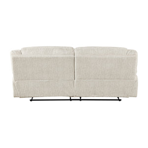 Vanta Textured Microfiber Manual Double Reclining Sofa