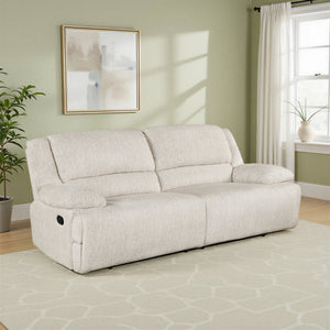 Vanta Textured Microfiber Manual Double Reclining Sofa