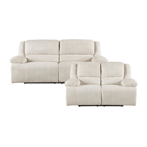 Vanta 2-Piece Textured Microfiber Power Double Reclining Sofa Set
