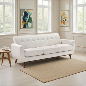 Everett Textured Fabric Living Room Sofa