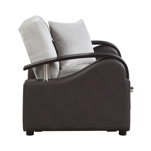 Nora Chenille Chair with Pull-Out Bed and Click Motion Back