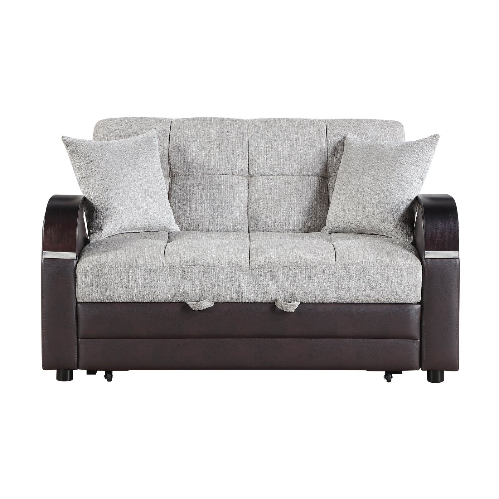 Nora Chenille Loveseat with Pull-Out Bed and Click Motion Back