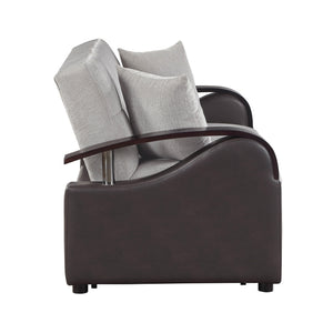 Nora Chenille Loveseat with Pull-Out Bed and Click Motion Back