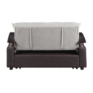 Nora Chenille Loveseat with Pull-Out Bed and Click Motion Back