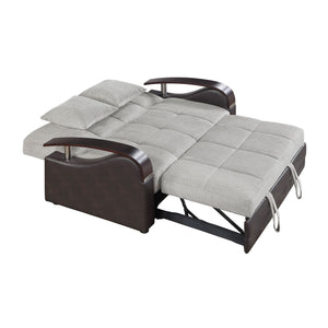 Nora Chenille Loveseat with Pull-Out Bed and Click Motion Back