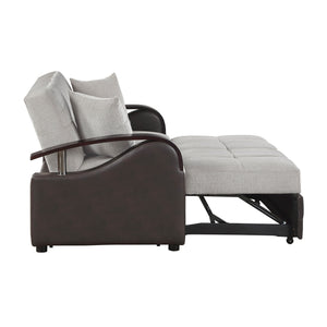Nora Chenille Loveseat with Pull-Out Bed and Click Motion Back