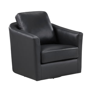 Hemi Leather Match Swivel Chair