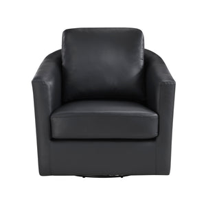 Hemi Leather Match Swivel Chair