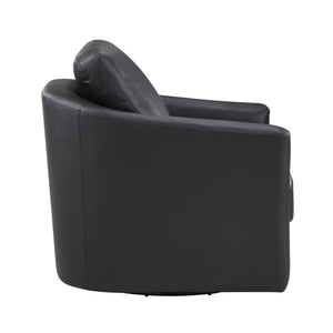 Hemi Leather Match Swivel Chair