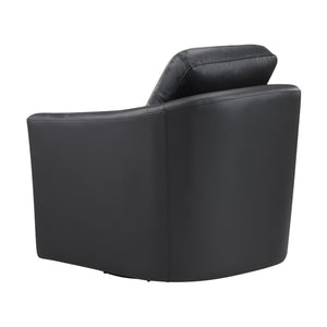 Hemi Leather Match Swivel Chair