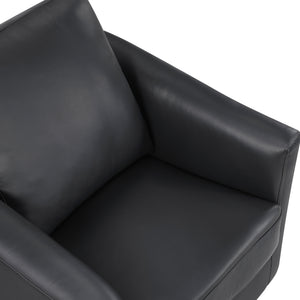 Hemi Leather Match Swivel Chair