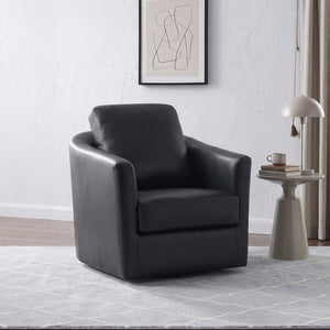 Hemi Leather Match Swivel Chair