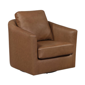 Hemi Leather Match Swivel Chair