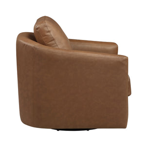 Hemi Leather Match Swivel Chair