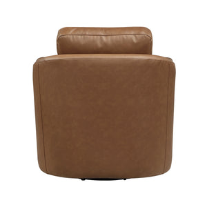 Hemi Leather Match Swivel Chair