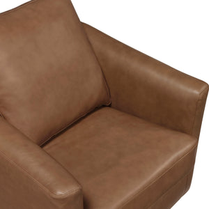 Hemi Leather Match Swivel Chair