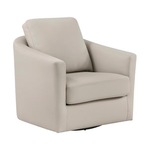 Hemi Leather Match Swivel Chair
