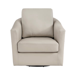 Hemi Leather Match Swivel Chair