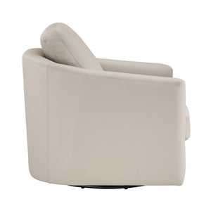 Hemi Leather Match Swivel Chair