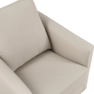 Hemi Leather Match Swivel Chair