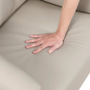 Hemi Leather Match Swivel Chair