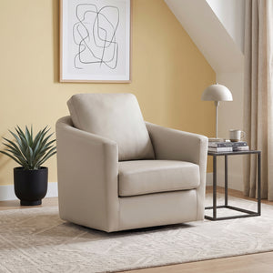Hemi Leather Match Swivel Chair