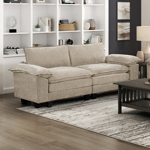 Terra Chenille Fabric Living Room Loveseat