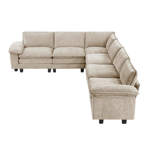 Terra Chenille Fabric 6-Piece Modular Sectional