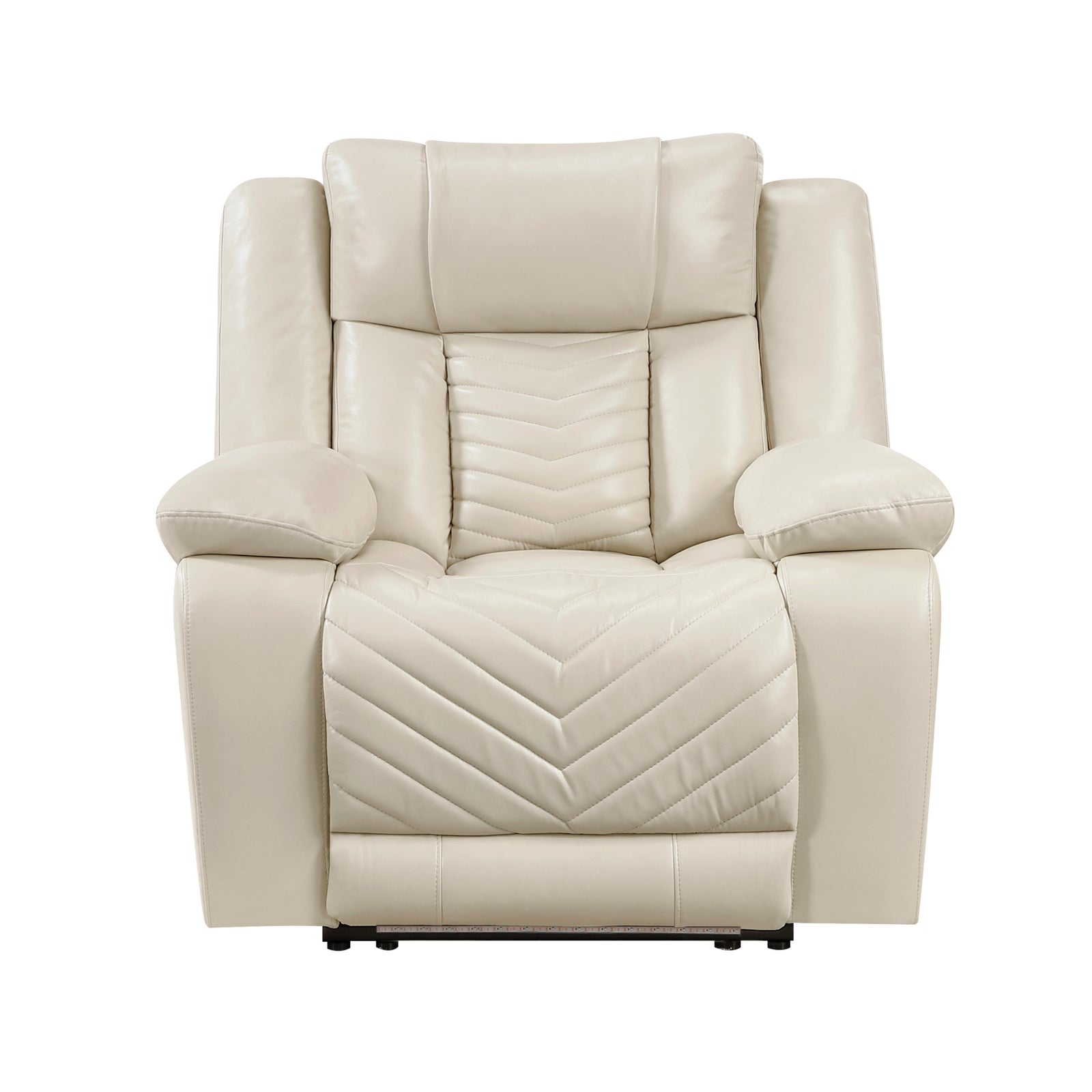 Ridge Faux Leather Power Reclining Chair with LED and Charging Ports