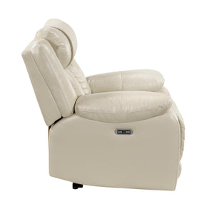 Ridge Faux Leather Power Reclining Chair with LED and Charging Ports