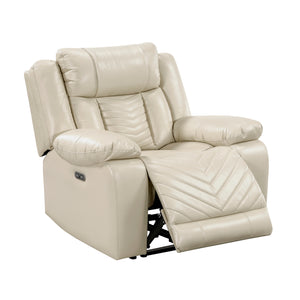 Ridge Faux Leather Power Reclining Chair with LED and Charging Ports