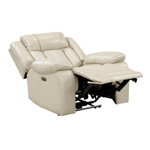 Ridge Faux Leather Power Reclining Chair with LED and Charging Ports