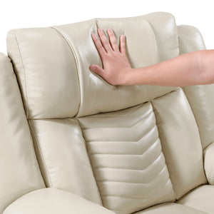 Ridge Faux Leather Power Reclining Chair with LED and Charging Ports