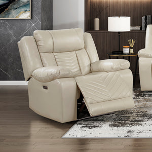 Ridge Faux Leather Power Reclining Chair with LED and Charging Ports