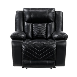 Ridge Faux Leather Power Reclining Chair with LED and Charging Ports