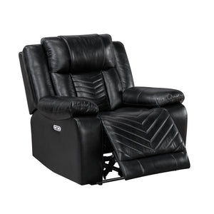 Ridge Faux Leather Power Reclining Chair with LED and Charging Ports