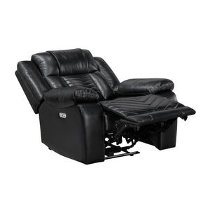 Ridge Faux Leather Power Reclining Chair with LED and Charging Ports