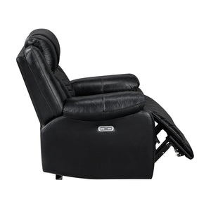 Ridge Faux Leather Power Reclining Chair with LED and Charging Ports