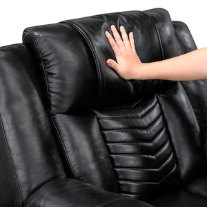 Ridge Faux Leather Power Reclining Chair with LED and Charging Ports