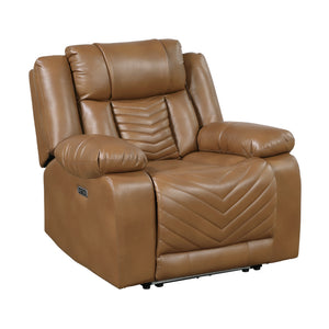 Ridge Faux Leather Power Reclining Chair with LED and Charging Ports