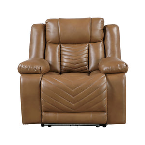 Ridge Faux Leather Power Reclining Chair with LED and Charging Ports