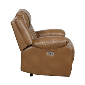 Ridge Faux Leather Power Reclining Chair with LED and Charging Ports