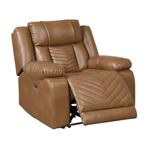Ridge Faux Leather Power Reclining Chair with LED and Charging Ports