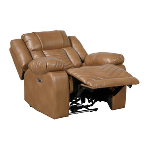 Ridge Faux Leather Power Reclining Chair with LED and Charging Ports