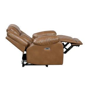 Ridge Faux Leather Power Reclining Chair with LED and Charging Ports
