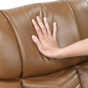 Ridge Faux Leather 2-Piece Power Double Reclining Sofa Set