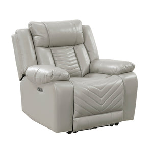 Ridge Faux Leather Power Reclining Chair with LED and Charging Ports