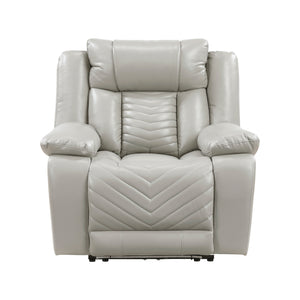 Ridge Faux Leather Power Reclining Chair with LED and Charging Ports