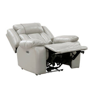 Ridge Faux Leather Power Reclining Chair with LED and Charging Ports